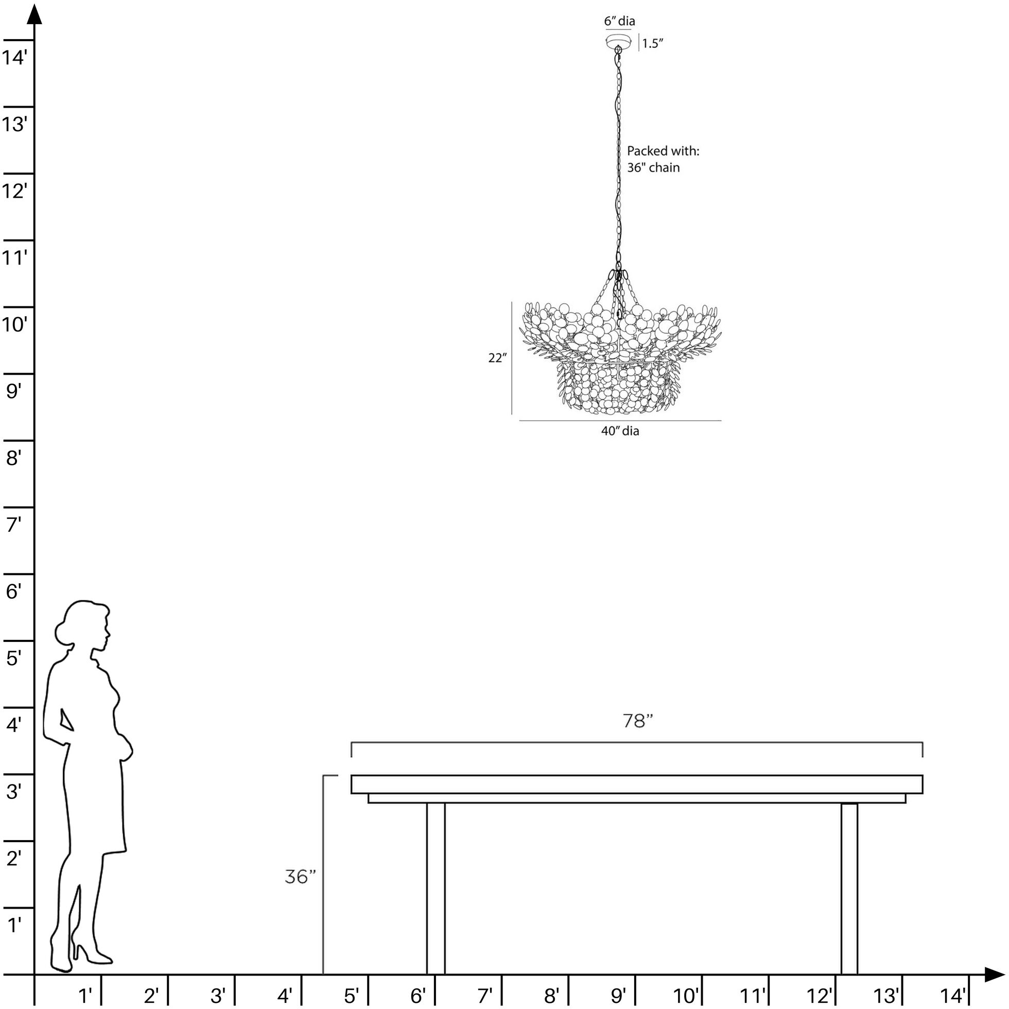 Bilal 8 Light 40 inch Antique Brass Chandelier Ceiling Light