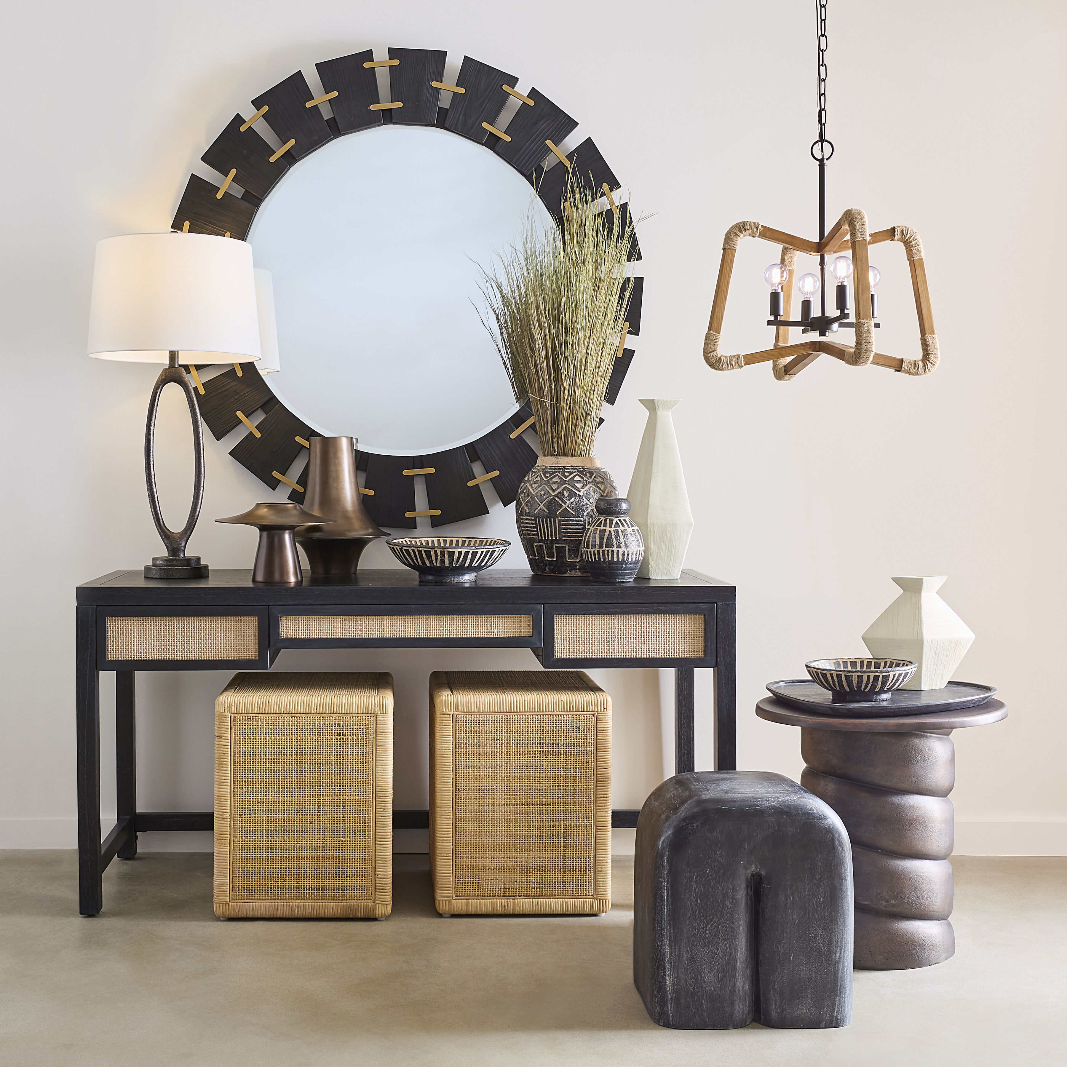 Morris 17 X 15 inch Black Accent Table