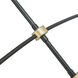 Athena LED 43.5 inch Matte Black and Brushed Brass Pendant Ceiling Light