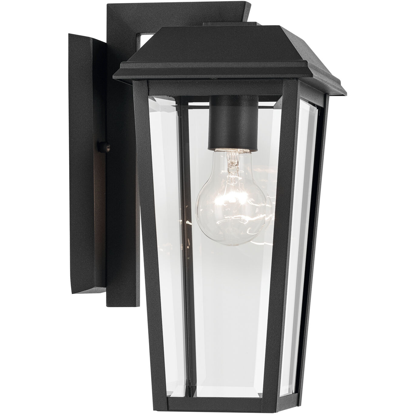 Mathus 1 Light 13 inch Black Textured Outdoor Wall, Small