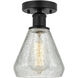 Edison Conesus 1 Light 6 inch Matte Black Semi-Flush Mount Ceiling Light