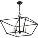 Devone 5 Light 22 inch Black with Brushed Nickel Accents Chandelier Ceiling Light
