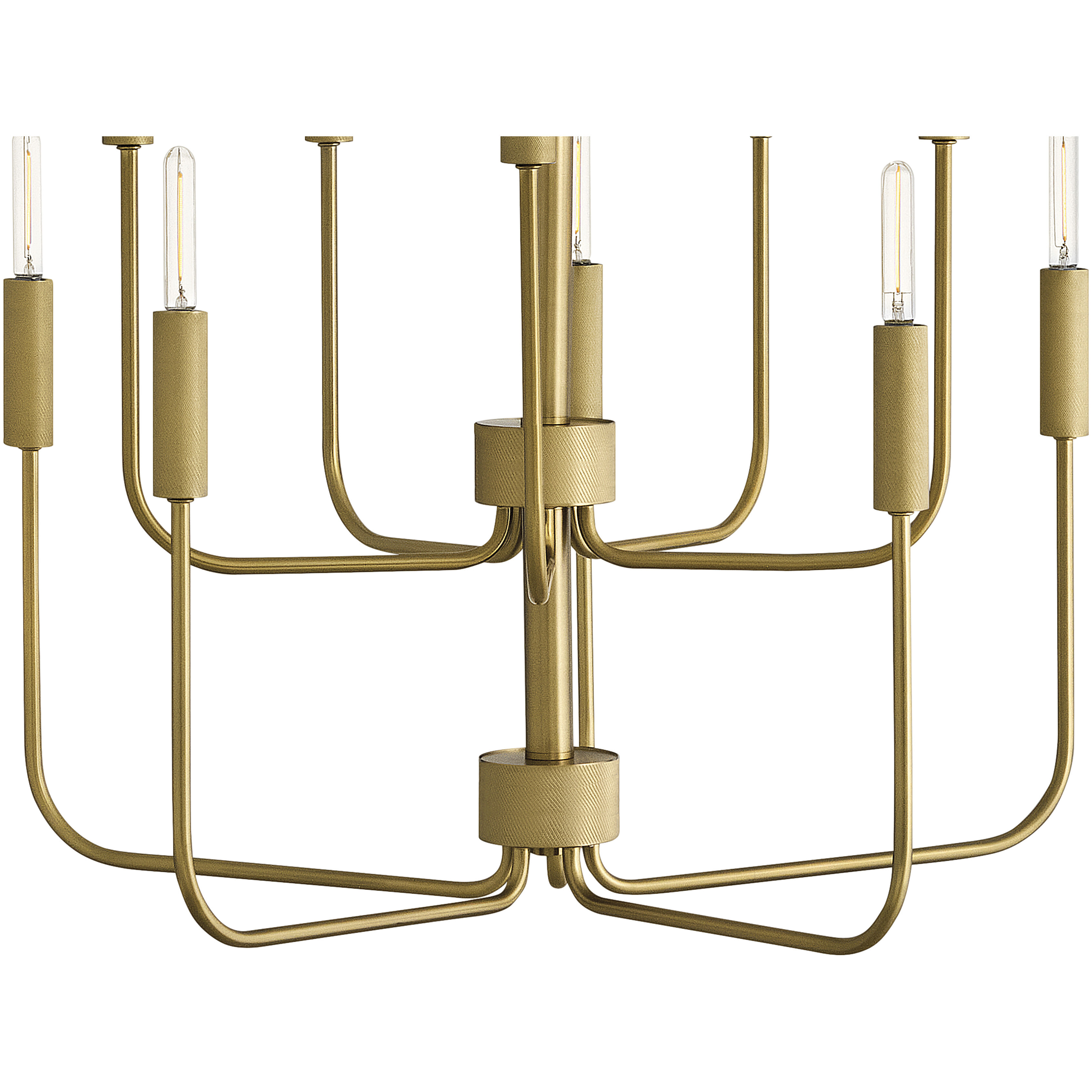 Austen 10 Light 30 inch Lacquered Brass Chandelier Ceiling Light