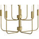 Austen 10 Light 30 inch Lacquered Brass Chandelier Ceiling Light
