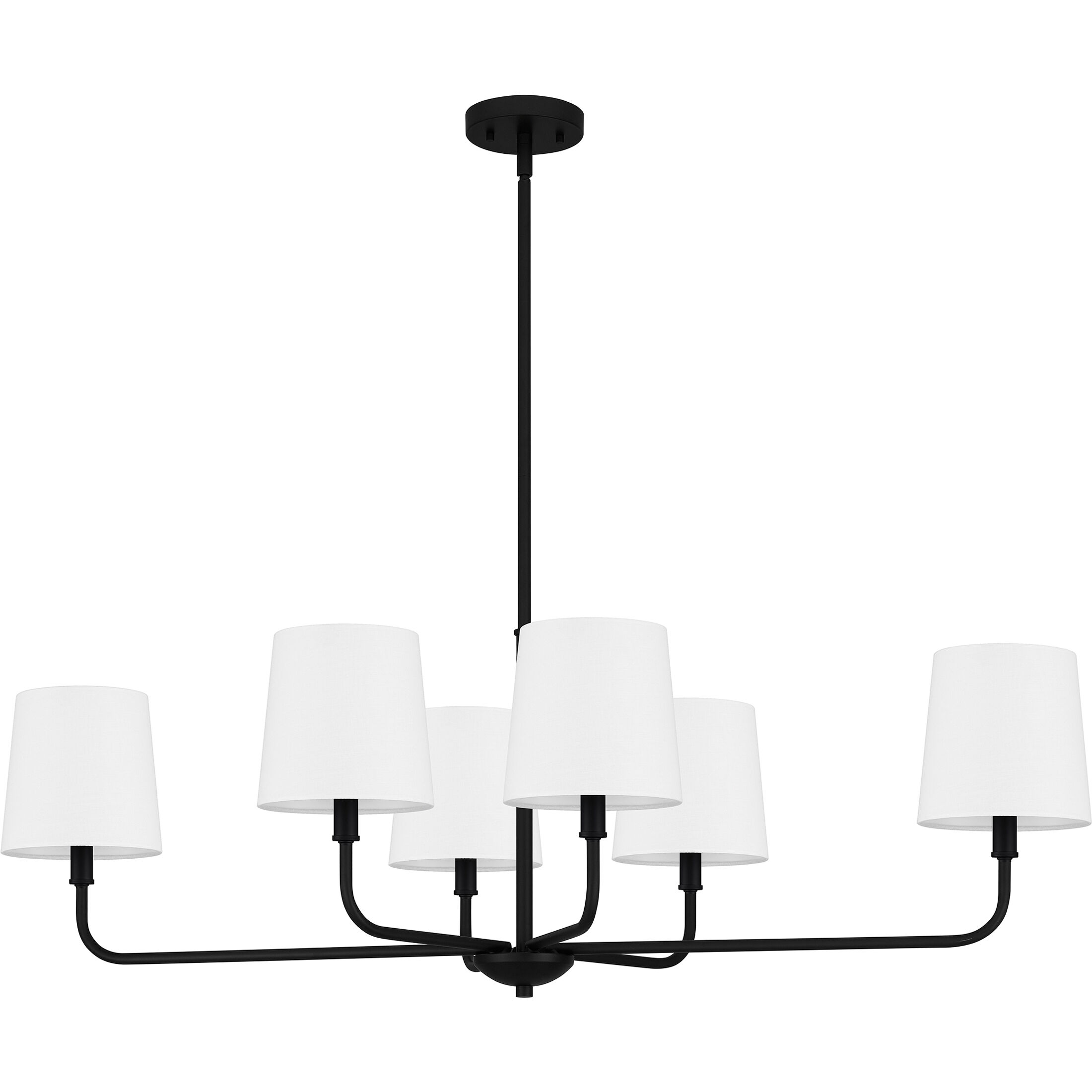 Gallagher 6 Light 42 inch Matte Black Island Light Ceiling Light