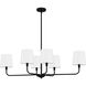 Gallagher 6 Light 42 inch Matte Black Island Light Ceiling Light