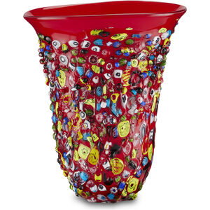Rosso 13.5 X 11.5 inch Glass Vase