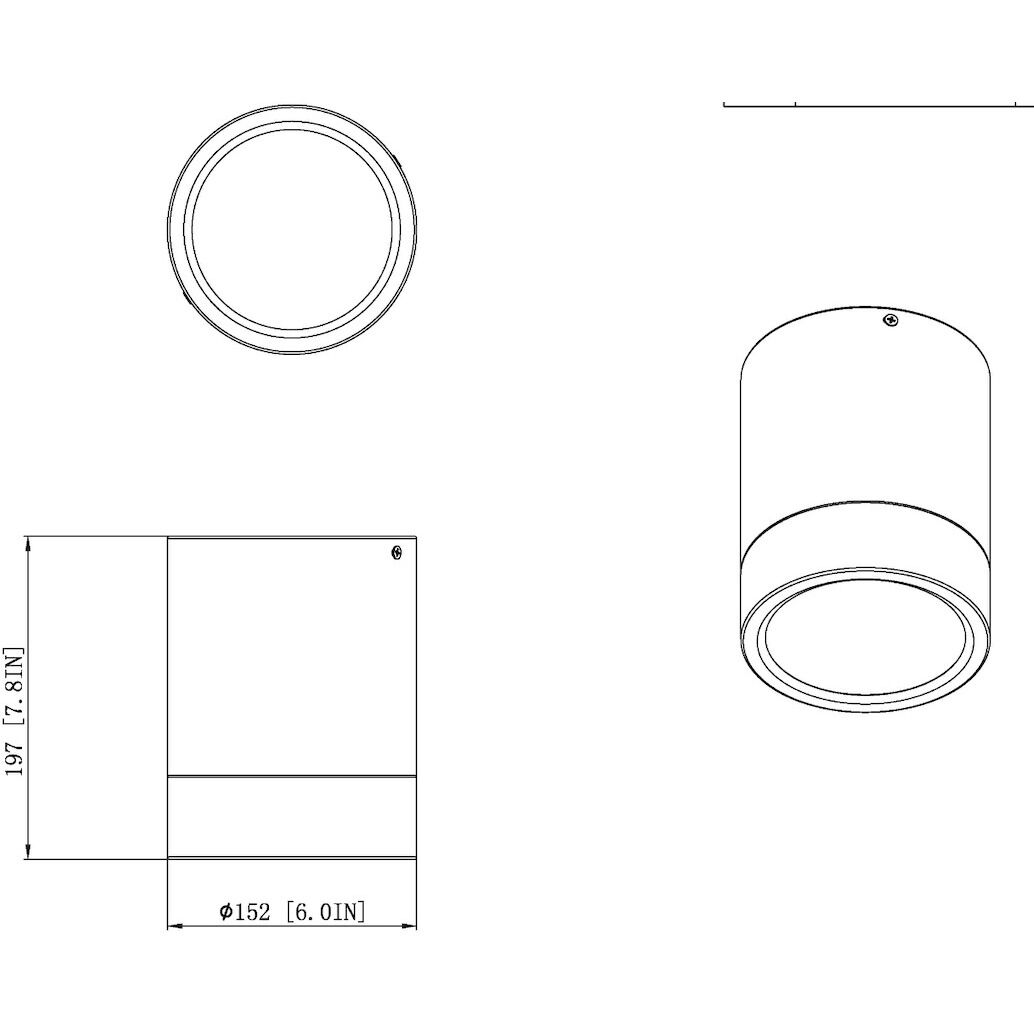Algar LED 6 inch Matte Black and Brushed Nickel Flush Mount Ceiling Light