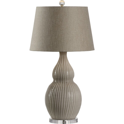 Vietri 34 inch 100 watt Gray Glaze Table Lamp Portable Light
