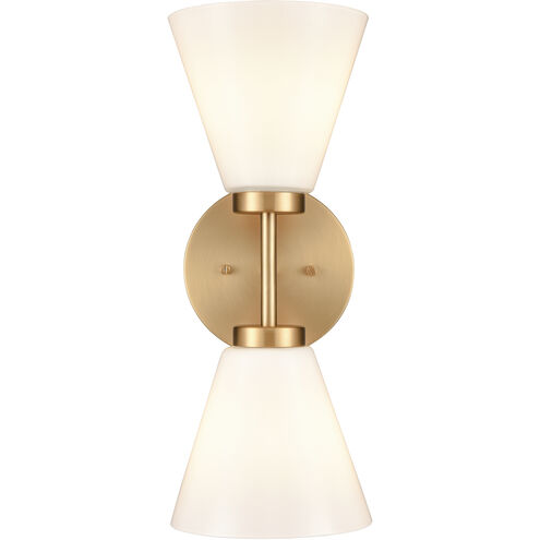 Houghton 2 Light 7.5 inch Brushed Gold Vanity Light Wall Light