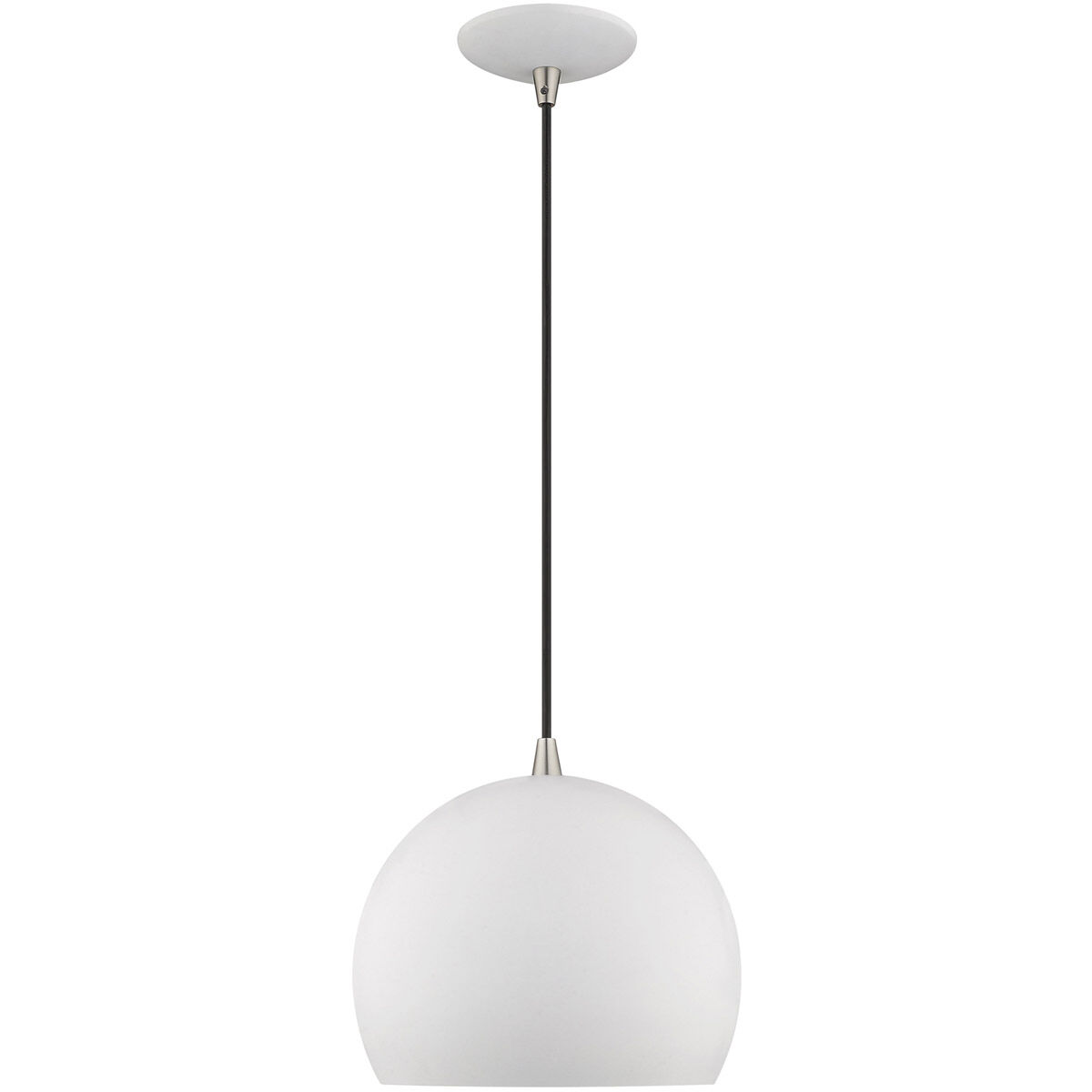 Allison 1 Light 10 inch White Mini Pendant Ceiling Light