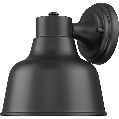 Selden 1 Light 9 inch Matte Black with White Gloss Interior Exterior Wall Mount