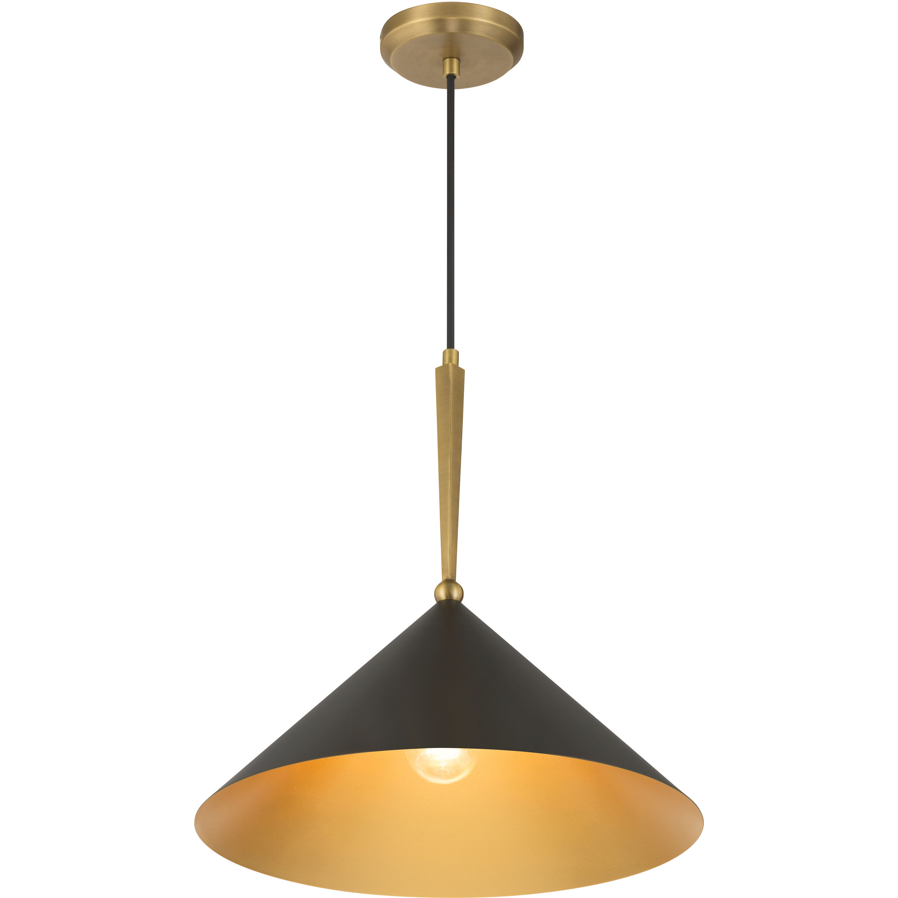 Cortan 1 Light 16 inch Legacy Brass and Dark Bronze Pendant Ceiling Light