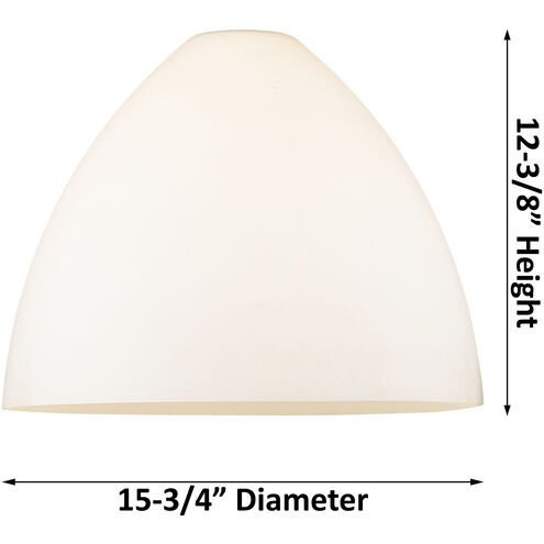 Ballston Dome LED 16 inch Antique Copper Semi-Flush Mount Ceiling Light in Matte White Glass