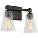 Sean Lavin Monterro 2 Light 13.5 inch Aged Iron Wall Bath Vanity Wall Light