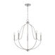 Madison 5 Light 25 inch Brushed Nickel Chandelier Ceiling Light