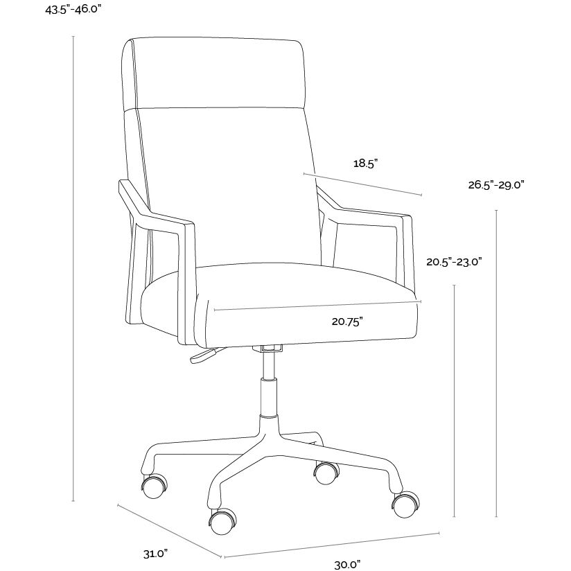 Collin Brown / Shalimar Tobacco Leather Office Chair