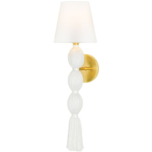 Indra Wall Sconce Wall Light in Aged Brass