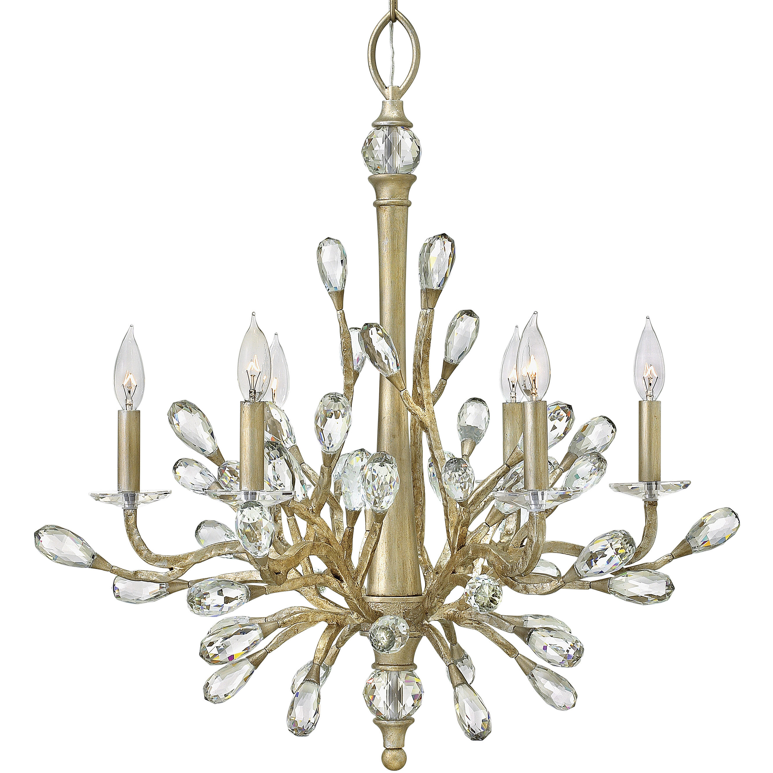 Eve LED 26 inch Champagne Gold Chandelier Ceiling Light