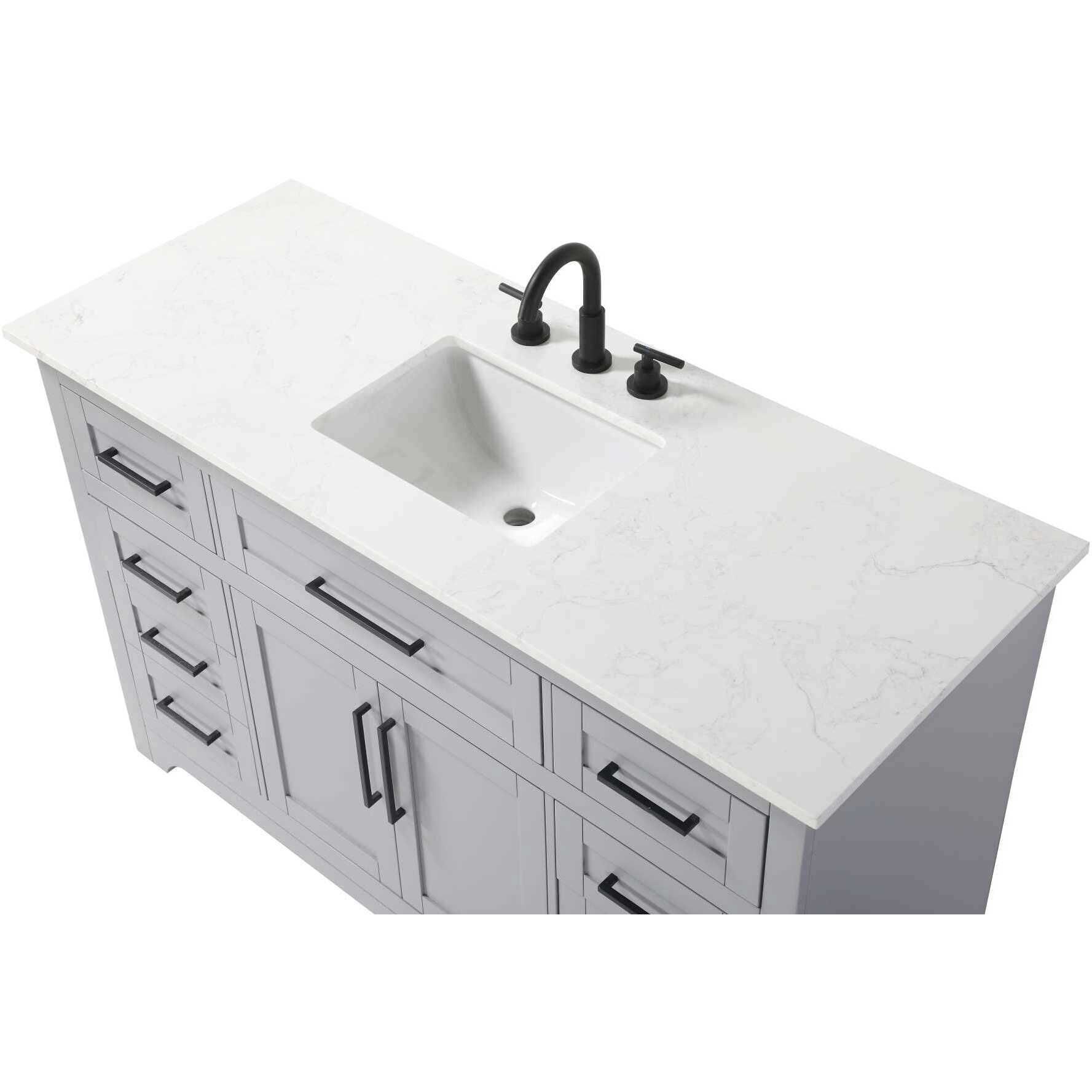 Remington 54 X 35 inch Grey Bathroom Vanity Cabinet