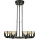 Colette LED 27.25 inch Urban Bronze Chandelier Ceiling Light in Urban Bronze and Alabaster