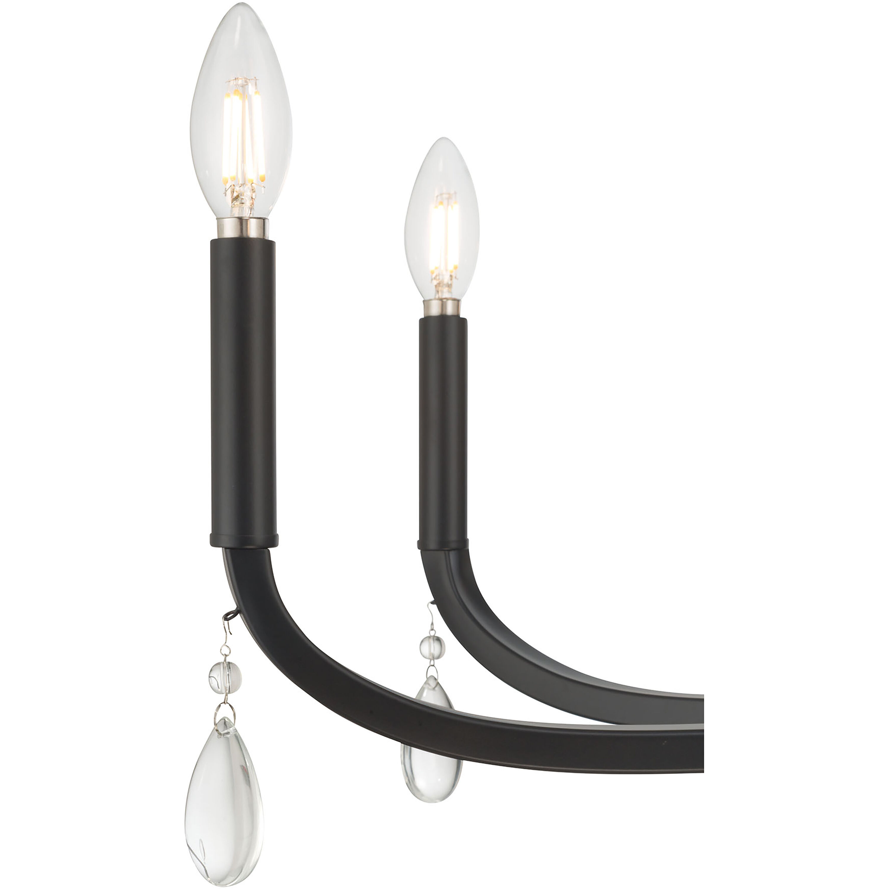 Viremont 8 Light 36 inch Matte Black Chandelier Ceiling Light