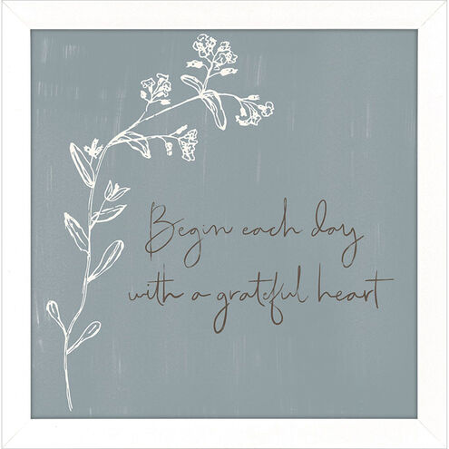 Always Thankful / Beautiful Moments / Grateful Heart / Simple Things Blue and Pink and Gray and Green Framed Art