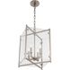 Danbury 4 Light 12 inch Brushed Nickel Mini Chandelier Ceiling Light