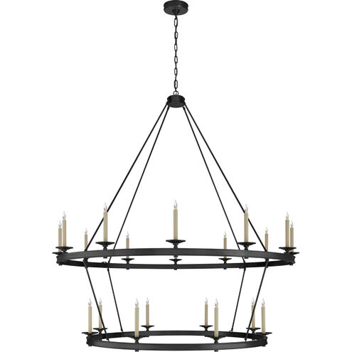 Chapman & Myers Launceton 20 Light 63.5 inch Bronze Two Tiered Chandelier Ceiling Light, XXL
