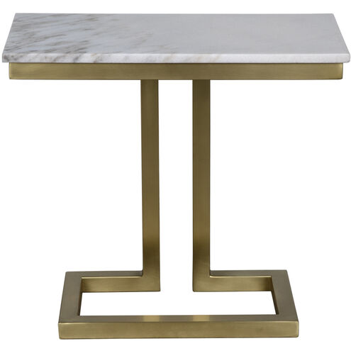 Alonzo 24.5 X 23 inch Antique Brass Side Table