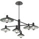 Atmosphere Cirrus LED Graphite Mobile Chandelier Ceiling Light in 3000K LED, Smoke Granite
