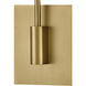 Bray Wall Mount Wall Light in Lacquered Brass with Chalk White