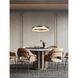 Evaline LED 23.62 inch Brushed Champagne Pendant Ceiling Light