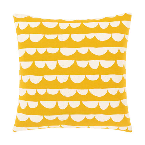 Lachen 18 X 18 inch Bright Yellow/Ivory Pillow Kit, Square