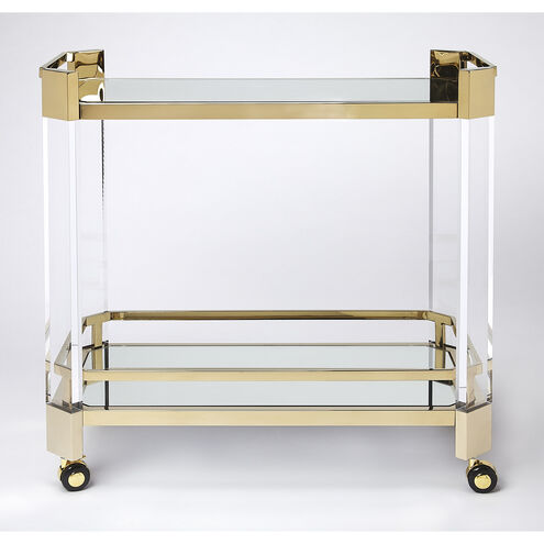 Butler Loft Charlevoix Acrylic & Gold 32 X 16 inch Polished Gold Serving Table