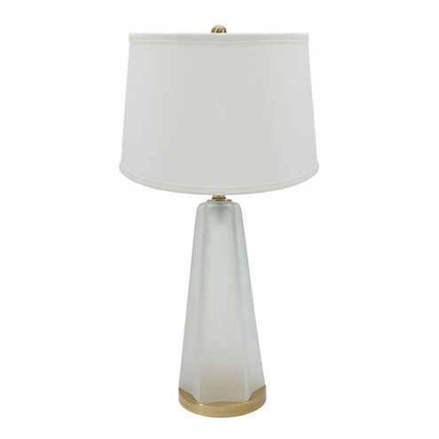 Nikolas 29.5 inch 60 watt White and Gold Table Lamp Portable Light