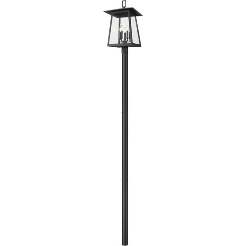 Rainer 5 Light 121.5 inch Black Outdoor Post Mounted Fixture in G9