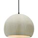 Radiance 1 Light 12.25 inch White Crackle and Matte Black Pendant Ceiling Light