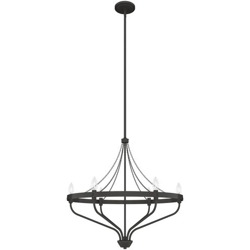Merlin 6 Light 25 inch Rustic Iron Chandelier Ceiling Light