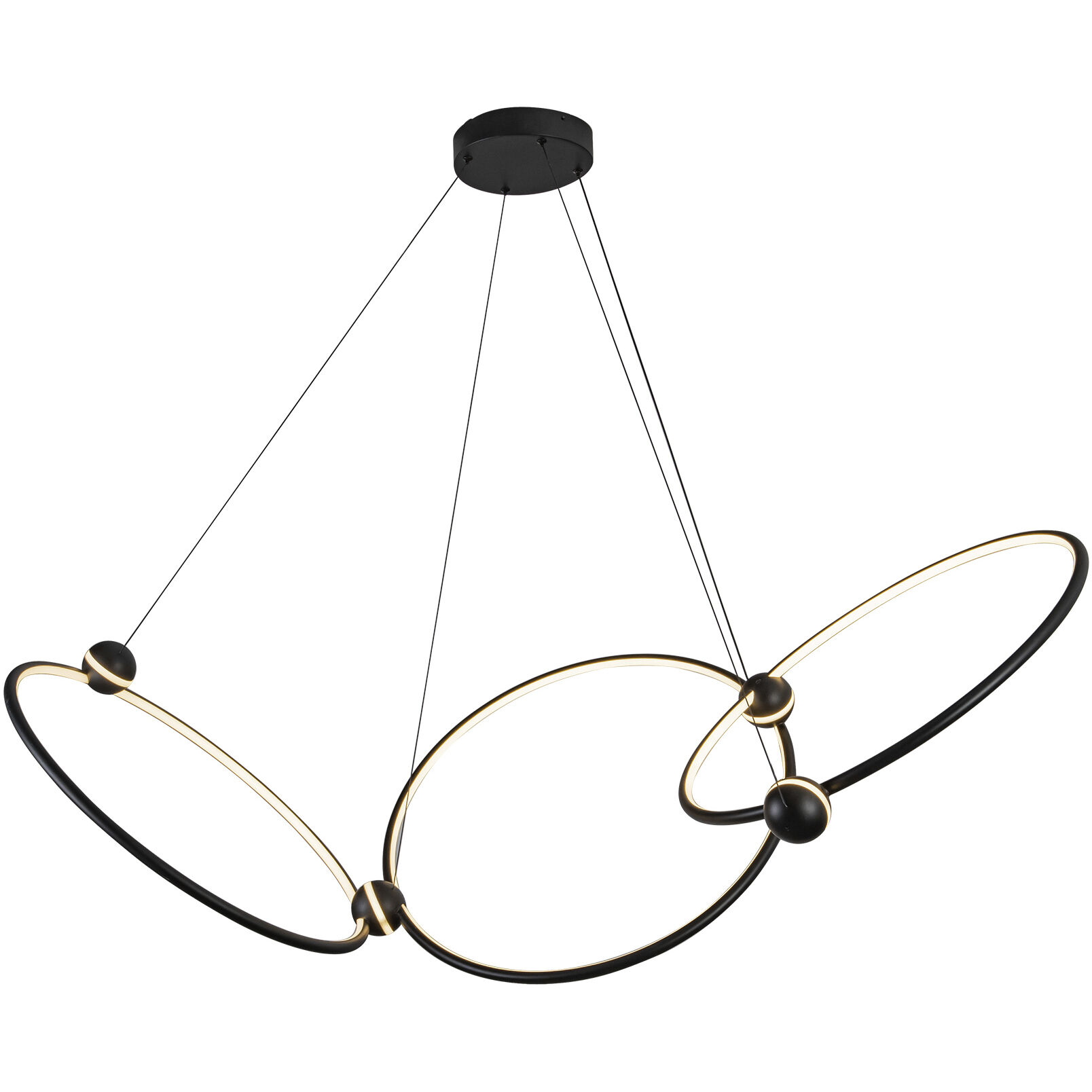 Isho LED 30.5 inch Black Chandelier Ceiling Light