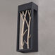 Ocala LED 15.5 inch Textured Black and Poplar Outdoor Wall