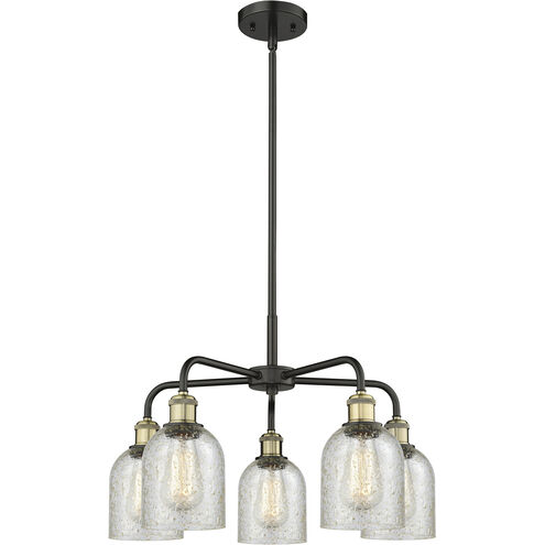 Caledonia 5 Light 23 inch Black Antique Brass Chandelier Ceiling Light in Mica