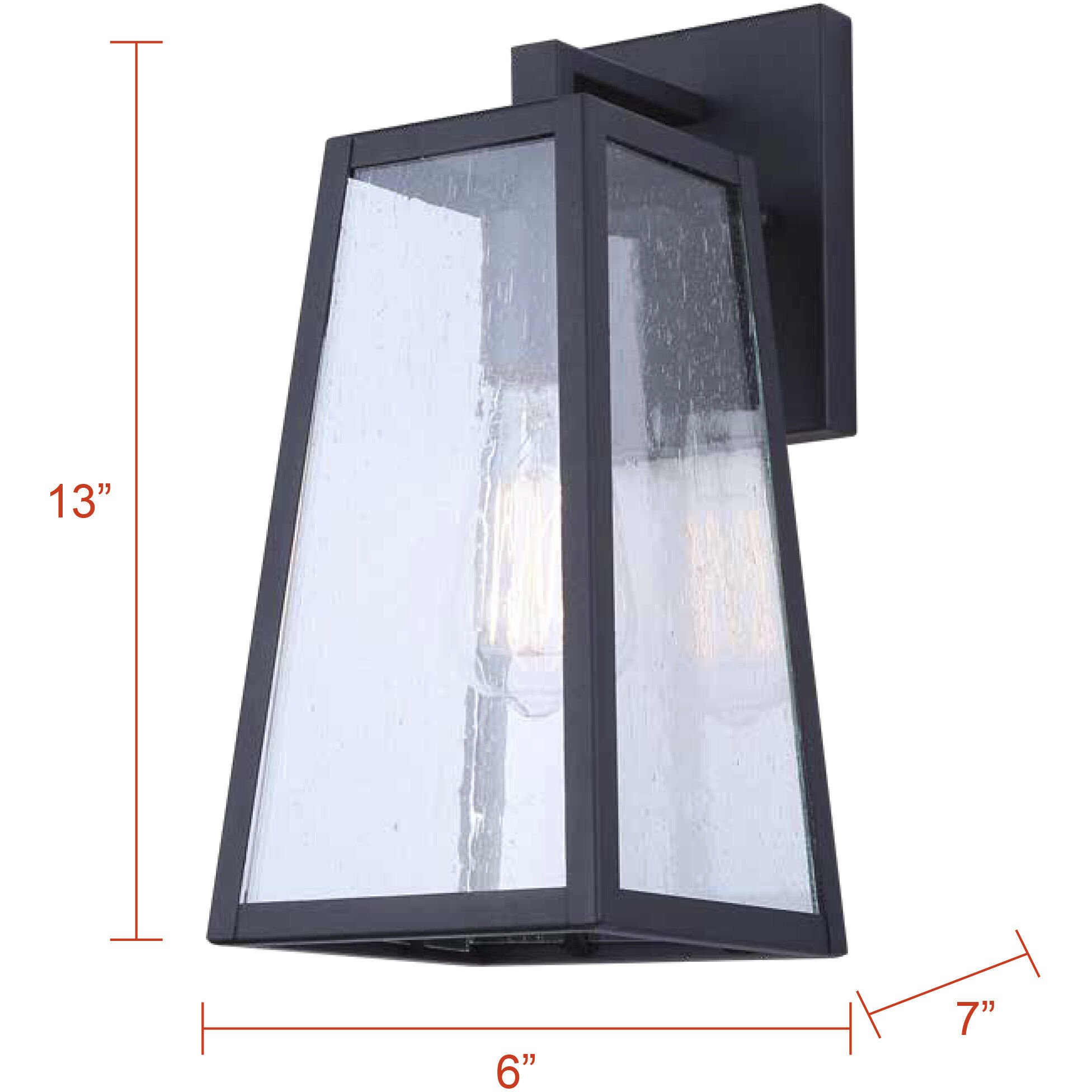 Coralea 1 Light 13 inch Sand Black Outdoor Wall Lantern