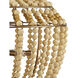 Penelope 6 Light 27 inch Beige/Antique Brass Chandelier Ceiling Light