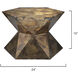 Crown 24 X 21 inch Acid Washed Metal Side Table