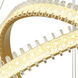 Fusion LED 32 inch Brushed Gold Foyer Chandelier Ceiling Light
