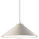 Radiance Collection - Flare 1 Light 11.75 inch Matte White and Polished Chrome Pendant Ceiling Light in Replaceable Bulb, Form+Finish+Function