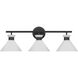 Drew & Jonathan Belcarra 3 Light 27 inch Midnight Black Wall Bath Fixture Wall Light