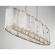 Veil 6 Light 48 inch Legacy Brass Linear Chandelier Ceiling Light