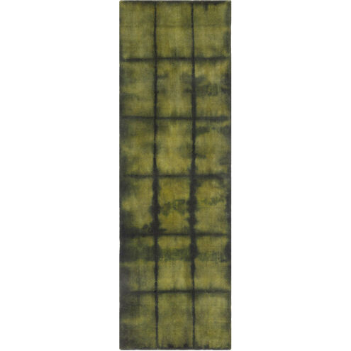 Cruise 96 X 30 inch Green and Black Runner, Wool